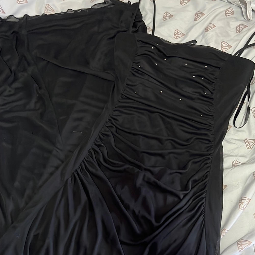 Elegant Black spaghetti strap Dress